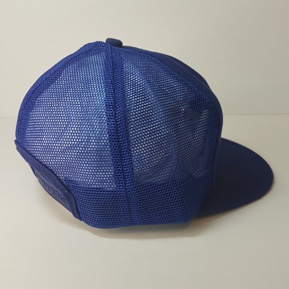 Vintage 80s BAADER Hat Snapback Trucker Hat Classic Cap Blue - Picture 9 of 15